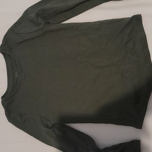 Green long-sleeved shirt